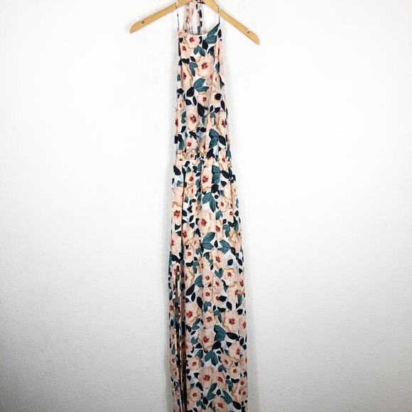 Show Me Your Mumu Heather Floral Halter Maxi Dress Small Steel Magnolia Wedding - Picture 3 of 14